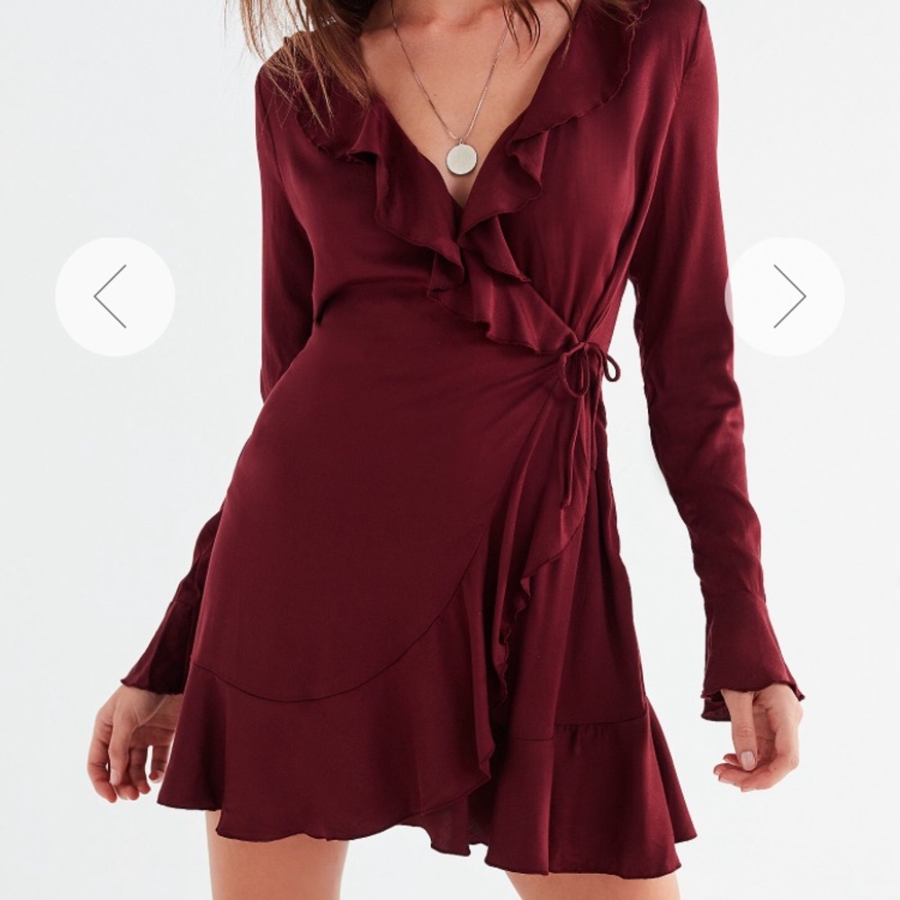 Urban outfitters ruffle wrap dress